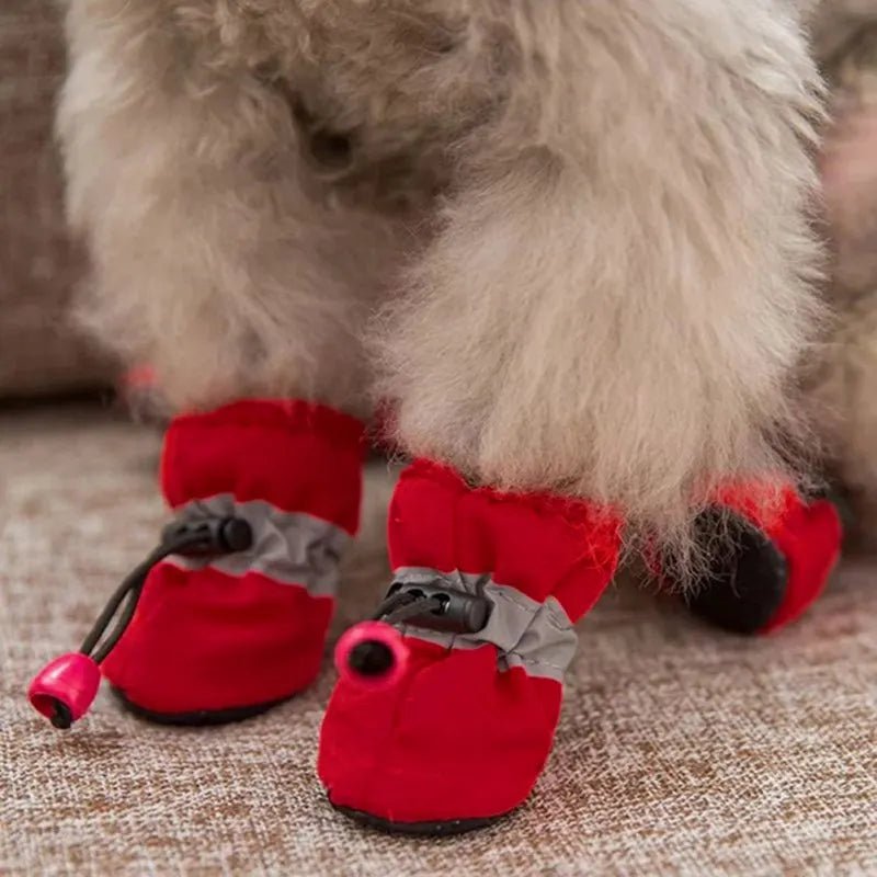 4pcs Antiskid Puppy Shoes Pet Protection Soft-soled Pet Dog Shoes Winter Prewalkers Soft Supplies Pet Paw Care - Annie Paw WearShoes &Boots &SocksAnnie Paw Wear