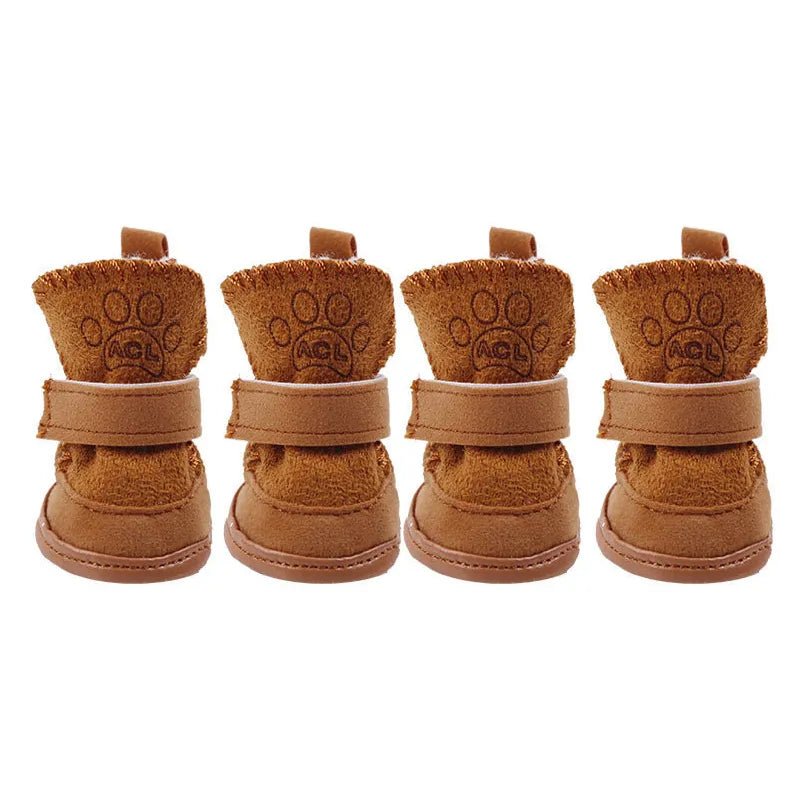 4Pcs Dog Shoes Winter Comfortable Warm Shoes Pet Dog Chihuahua Shoes Boots Outdoor Snow Walking Non-slip Puppy Sneakers - Annie Paw WearShoes &Boots &SocksAnnie Paw Wear