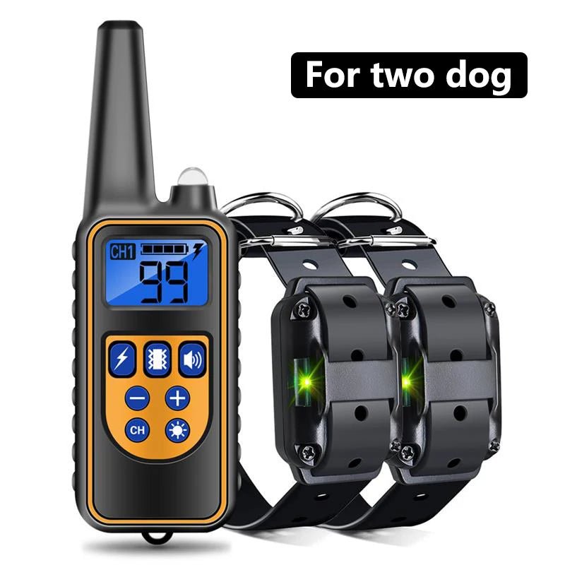 800m Digital Dog Training Collar Waterproof Rechargeable Remote Control Pet with LCD Display for All Size Shock Vibration Sound - Annie Paw WearHome Dog AccessoriesAnnie Paw Wear