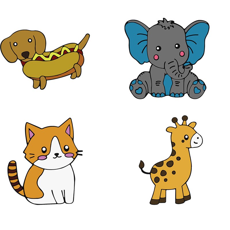 AnniePaw 4~6pcs/set Potted Custom Cute  Dog AnniePaw Wear