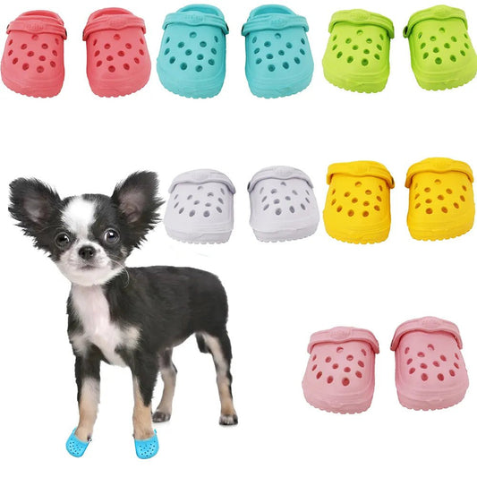 A Pair(2 pcs) Cute Pet Anti-skid Shoes ,2 Pcs,Summer Sandals Mesh, For Dogs,Puppy Breathable Comfortable Hole Shoes,Dog Accessories - Annie Paw WearShoes &Boots &SocksAnnie Paw Wear