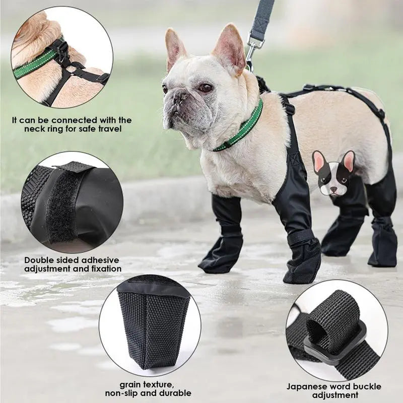 Adjustable Dog Boots: Anti-Dirty Anti-Wet Skin-Friendly Snowy Walking Paw Protectors - Annie Paw WearShoes &Boots &SocksAnniePaw Wear