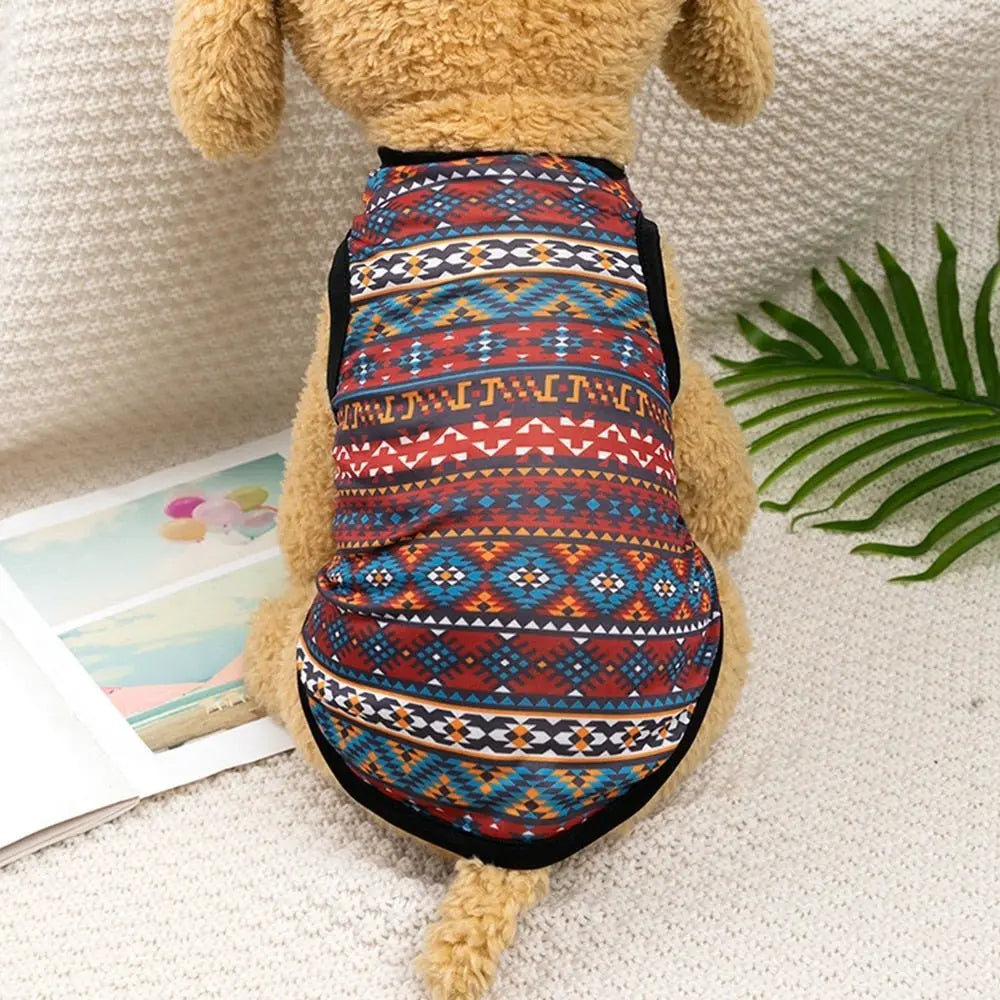 Bohemian Style Dogs T-shirt Soft Vest Pullover Pet - Annie Paw WearWinter OutwearAnniePaw Wear
