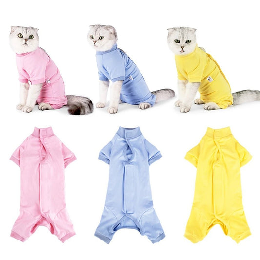 Cat Clothes Cat Retrieve After Surgery Wound Anti-mite Surgical Recovery Jumpsuit - Annie Paw WearNursing & ReliefAnnie Paw Wear