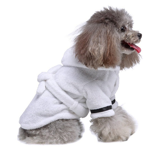 Cat Dog Bathrobe Soft Pet Pajamas Sleeping Clothes and Bath Drying Towel for Dogs and Cats - Annie Paw WearHome Dog WearAnniePaw Wear