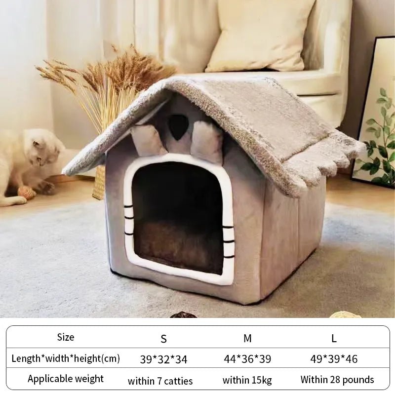 Cat /Dog bed Foldable Pet Sleeping Bed removable and washable cat house kennel for dog house indoor cat nest - Annie Paw WearHome Dog AccessoriesAnnie Paw Wear