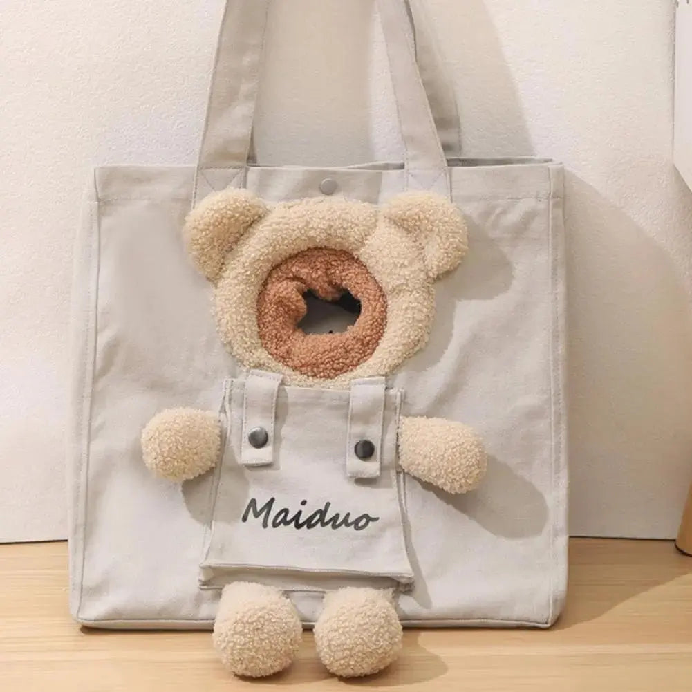 Cat Dog Carrier Bag Canvas Tote Outdoor Transport One Shoulder Bag for Small Dogs Handbag Pouch Puppy Carrier Travel Pet Carrier - Annie Paw WearOutdoor AccessaryAnnie Paw Wear