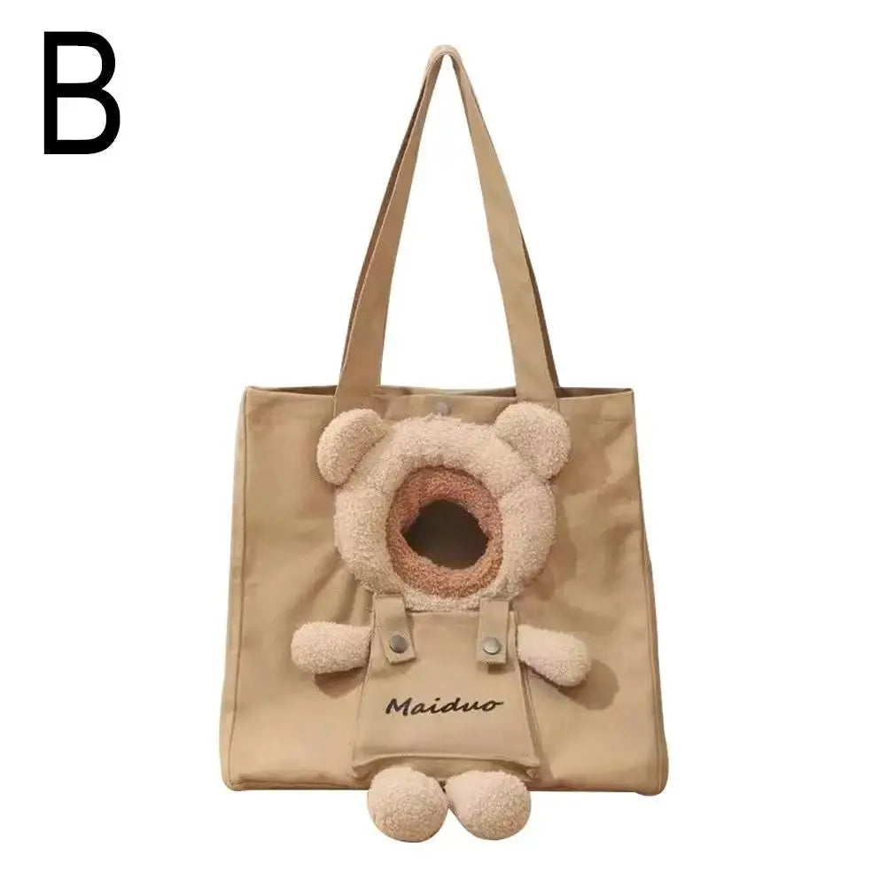 Cat Dog Carrier Bag Canvas Tote Outdoor Transport One Shoulder Bag for Small Dogs Handbag Pouch Puppy Carrier Travel Pet Carrier - Annie Paw WearOutdoor AccessaryAnnie Paw Wear