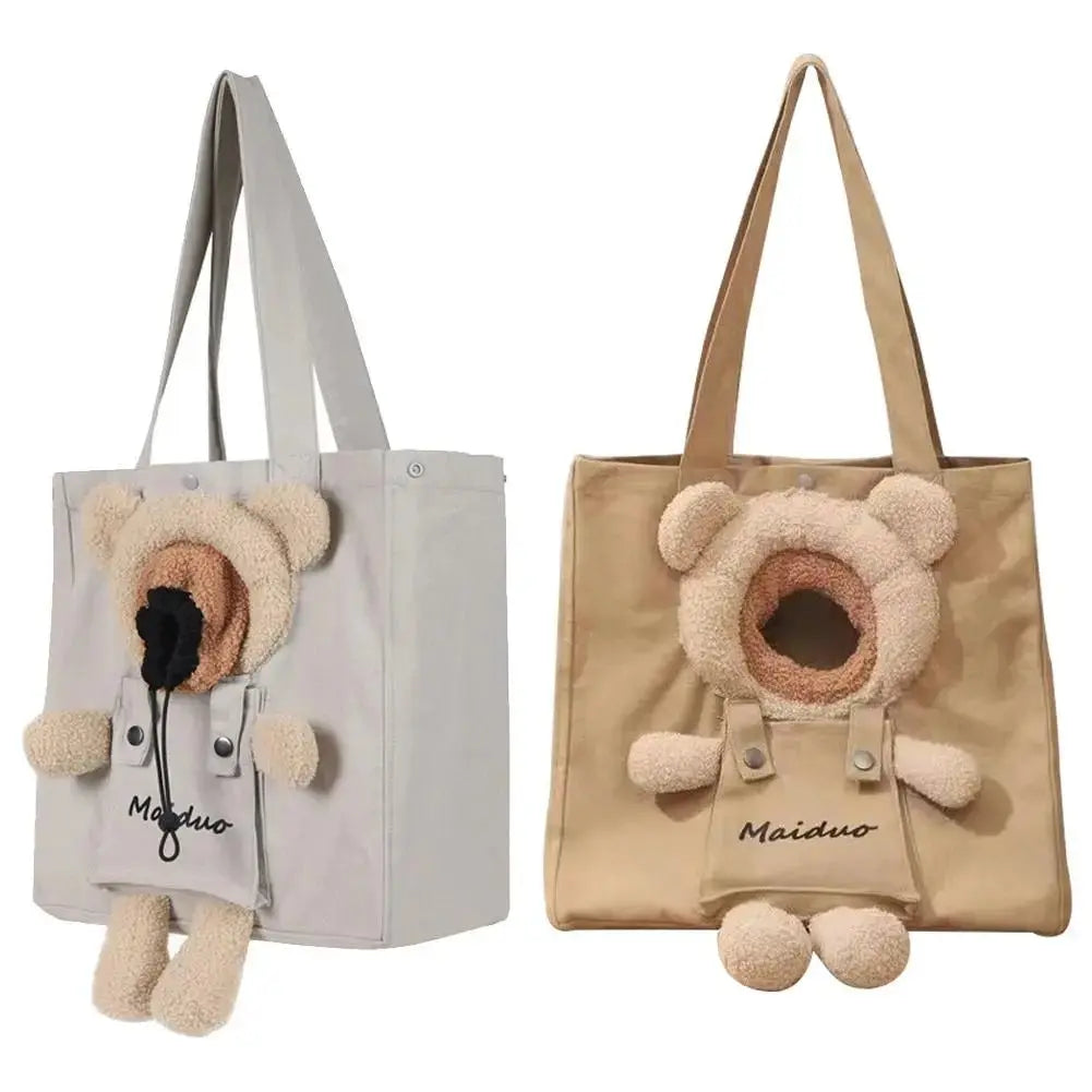 Cat Dog Carrier Bag Canvas Tote Outdoor Transport One Shoulder Bag for Small Dogs Handbag Pouch Puppy Carrier Travel Pet Carrier - Annie Paw WearOutdoor AccessaryAnnie Paw Wear