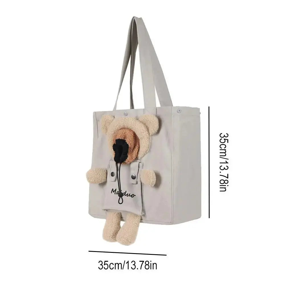 Cat Dog Carrier Bag Canvas Tote Outdoor Transport One Shoulder Bag for Small Dogs Handbag Pouch Puppy Carrier Travel Pet Carrier - Annie Paw WearOutdoor AccessaryAnnie Paw Wear