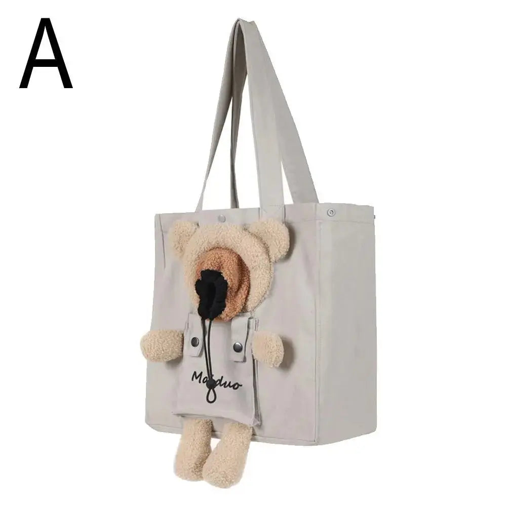 Cat Dog Carrier Bag Canvas Tote Outdoor Transport One Shoulder Bag for Small Dogs Handbag Pouch Puppy Carrier Travel Pet Carrier - Annie Paw WearOutdoor AccessaryAnnie Paw Wear