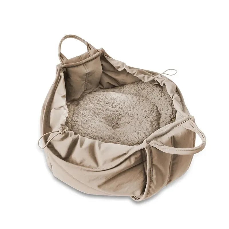 Cat Dog Outing Carrying Bag Pet Dog Traveling Outing Bag Pure Cotton Large Capacity Send Pillow Pet Outdoor Travel Backpack - Annie Paw Weardog bagAnnie Paw Wear