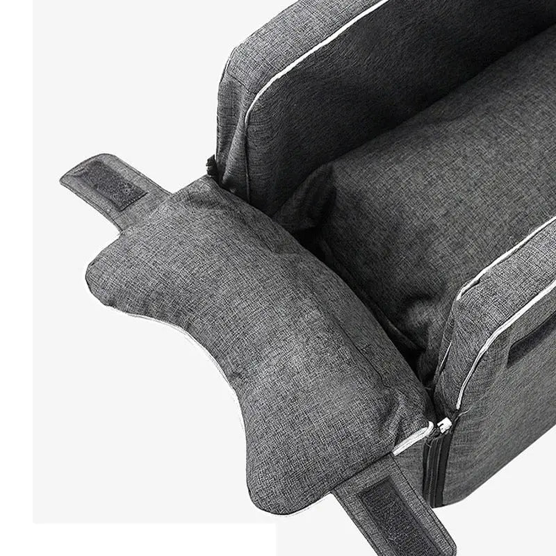 Central Control Dog Car Seat: Portable Bed & Safe Travel Carrier for Small Dogs & Cats-7 days delivery - Annie Paw WearCar AccessaryAnniePaw Wear