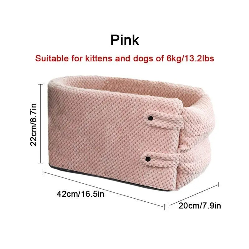 Central Control Dog Car Seat: Portable Bed & Safe Travel Carrier for Small Dogs & Cats-7 days delivery - Annie Paw WearCar AccessaryAnniePaw Wear