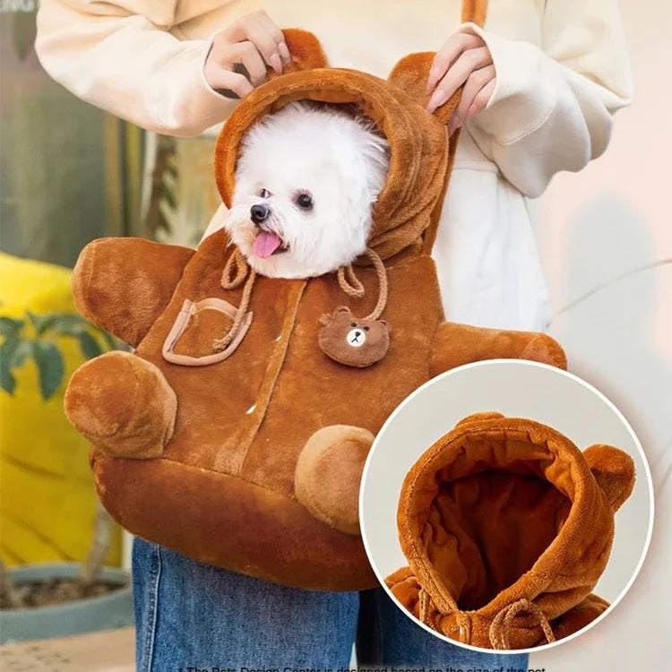 Dog Bag Walking Bag with Dog Portable Outdoor Warm and Windproof Cute One Shoulder Cat Crossbody Bag - Annie Paw WearDog Bags/Beds/MatsAnnie Paw Wear