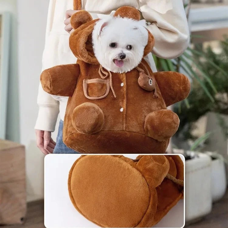 Dog Bag Walking Bag with Dog Portable Outdoor Warm and Windproof Cute One Shoulder Cat Crossbody Bag - Annie Paw WearDog Bags/Beds/MatsAnnie Paw Wear