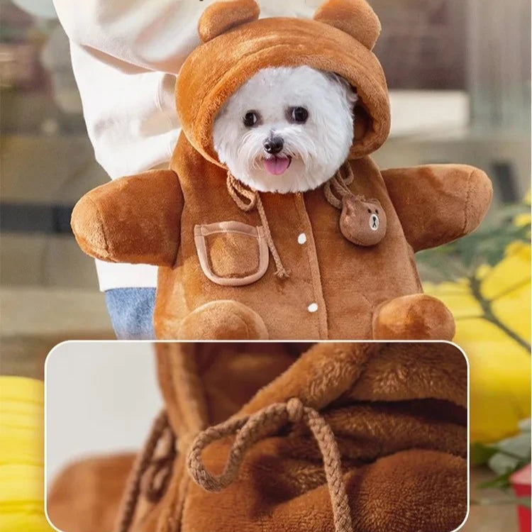 Dog Bag Walking Bag with Dog Portable Outdoor Warm and Windproof Cute One Shoulder Cat Crossbody Bag - Annie Paw WearDog Bags/Beds/MatsAnnie Paw Wear