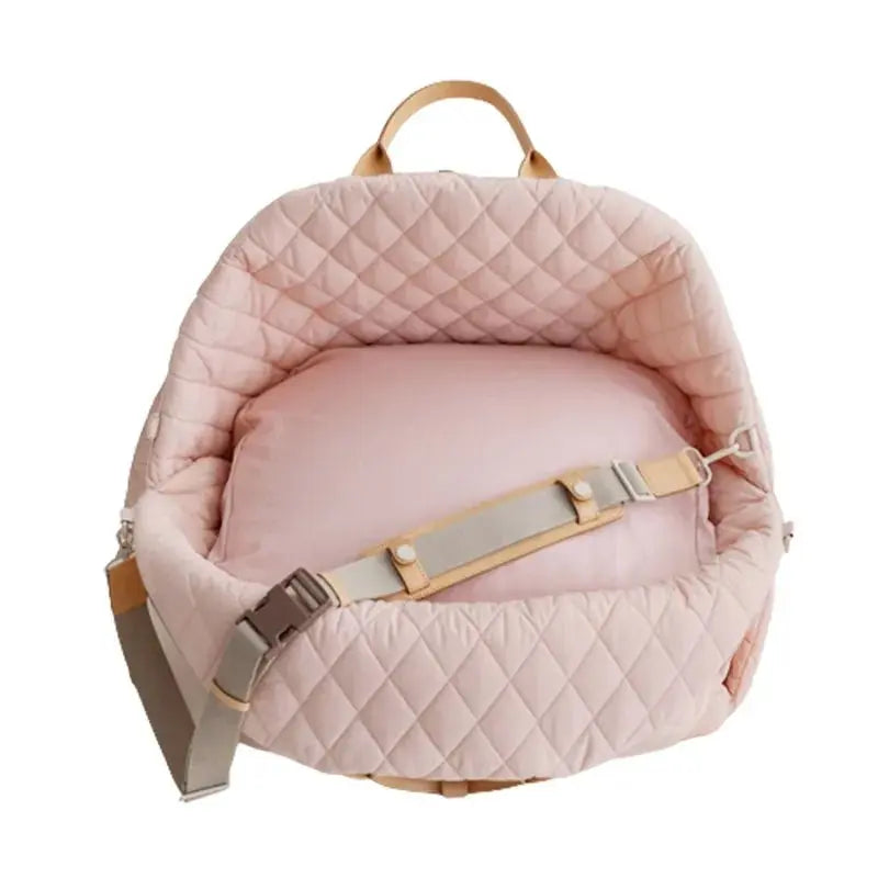 Dog Carrier Luxury Car Seat Handbag Outdoor Portable Washable Travel Bed For Small Cat Dog with Seat Belt - Annie Paw WearOutdoor AccessaryAnnie Paw Wear