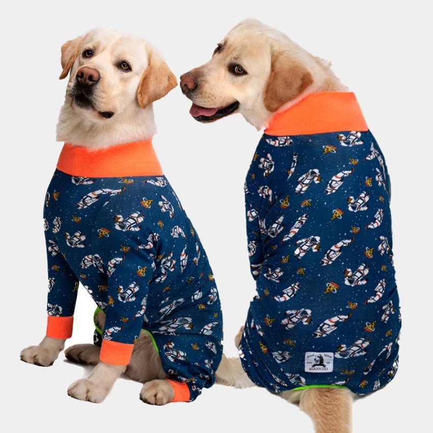 Dog Soft Cozy Jumpsuit Anti lick Recovery Suit Full Covered Belly Pajamas for Medium Large Dogs - Annie Paw WearHome Dog WearAnniePaw Wear