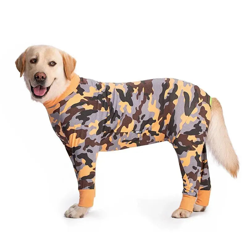 Dog Soft Cozy Jumpsuit Anti lick Recovery Suit Full Covered Belly Pajamas for Medium Large Dogs - Annie Paw WearHome Dog WearAnniePaw Wear
