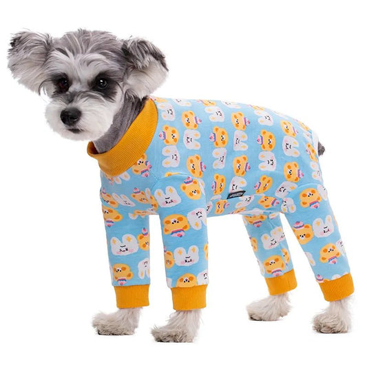 Dog Soft Cozy Jumpsuit Anti lick Recovery Suit Full Covered Belly Pajamas for Medium Large Dogs - Annie Paw WearNursing & ReliefAnnie Paw Wear