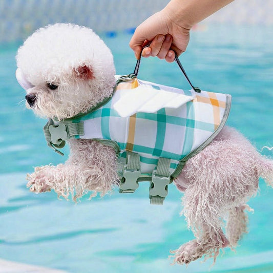 Flutter fly Checkered Pup Life Vest: Swimming Safety for All Sizes of Dogs - Annie Paw WearOutdoor WearAnniePaw Wear
