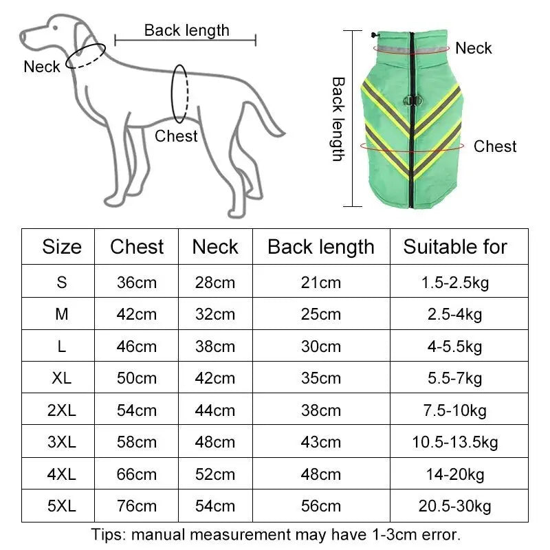 Glacier Canine Reflective Crown:Windproof Waterproof Vest Warm Harness Coat - Annie Paw WearWinter OutwearAnniePaw Wear