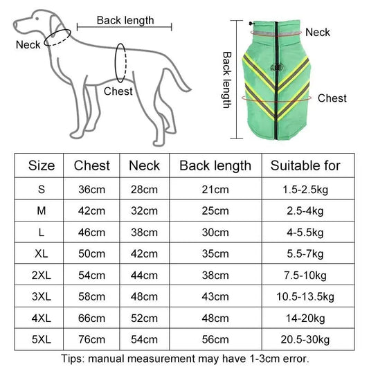 Glacier Canine Reflective Crown:Windproof Waterproof Vest Warm Harness Coat - Annie Paw WearWinter OutwearAnniePaw Wear