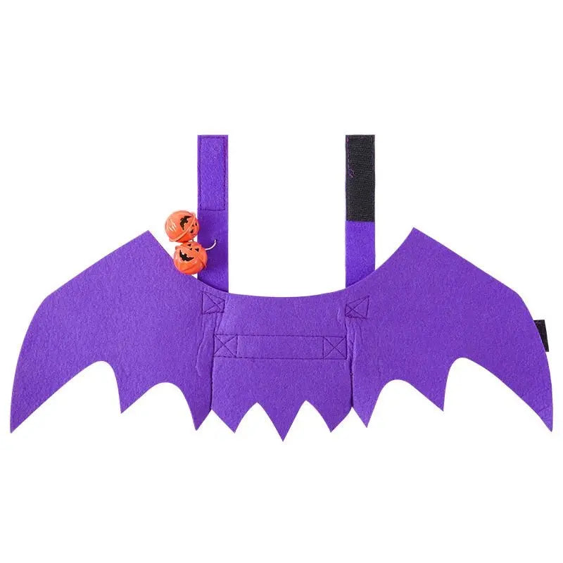 Halloween Cat Bat Wings Outfit: Funny Dog Cosplay Costume with Pumpkin Bells - Annie Paw WearcostumesAnniePaw Wear