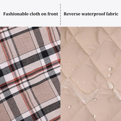 Highland Hound Dual Elegance: Plaid & Solid Turtleneck - Annie Paw WearWinter OutwearAnniePaw Wear