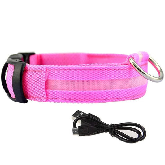 LED Rechargeable Adjustable Night Light Waterproof Glowing Dog Collars - Annie Paw Wear_ยจรฅ_AnniePaw Wear