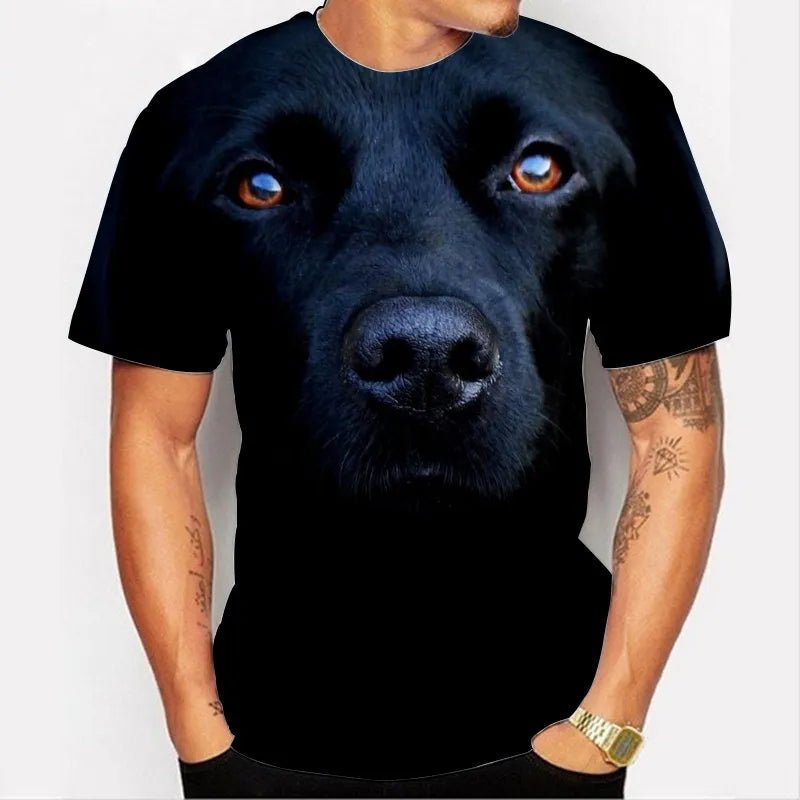 Men's T-shirt With Dog Graphic 3D Full Print Pet Dog Men Clothing Summer Short Sleeve Casual Oversized Tee Shirt Fashion Tops - Annie Paw WearHome Dog WearAnnie Paw Wear
