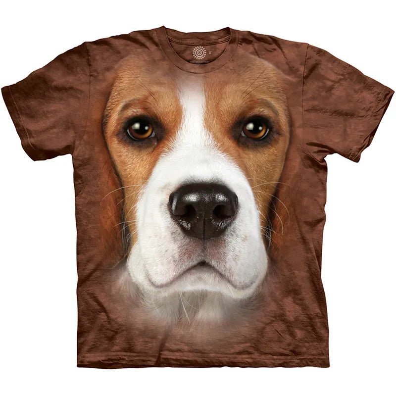 Men's T-shirt With Dog Graphic 3D Full Print Pet Dog Men Clothing Summer Short Sleeve Casual Oversized Tee Shirt Fashion Tops - Annie Paw WearHome Dog WearAnnie Paw Wear