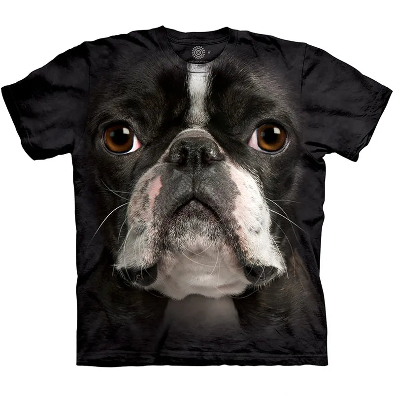 Men's T-shirt With Dog Graphic 3D Full Print Pet Dog Men Clothing Summer Short Sleeve Casual Oversized Tee Shirt Fashion Tops - Annie Paw WearHome Dog WearAnnie Paw Wear