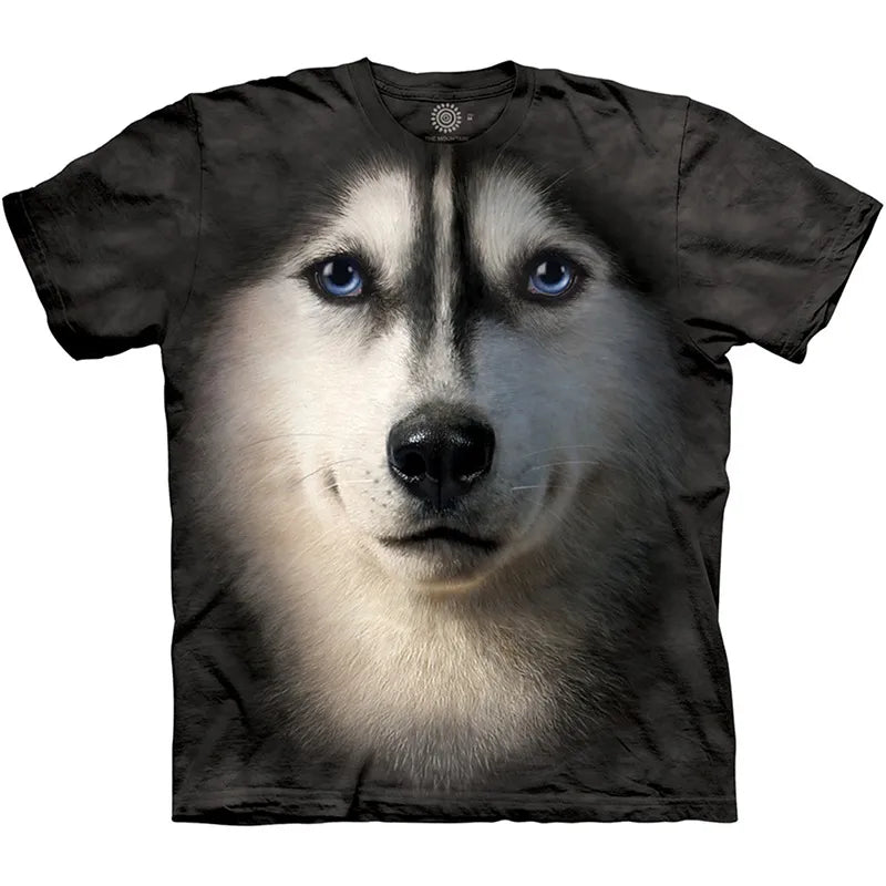 Men's T-shirt With Dog Graphic 3D Full Print Pet Dog Men Clothing Summer Short Sleeve Casual Oversized Tee Shirt Fashion Tops - Annie Paw WearHome Dog WearAnnie Paw Wear