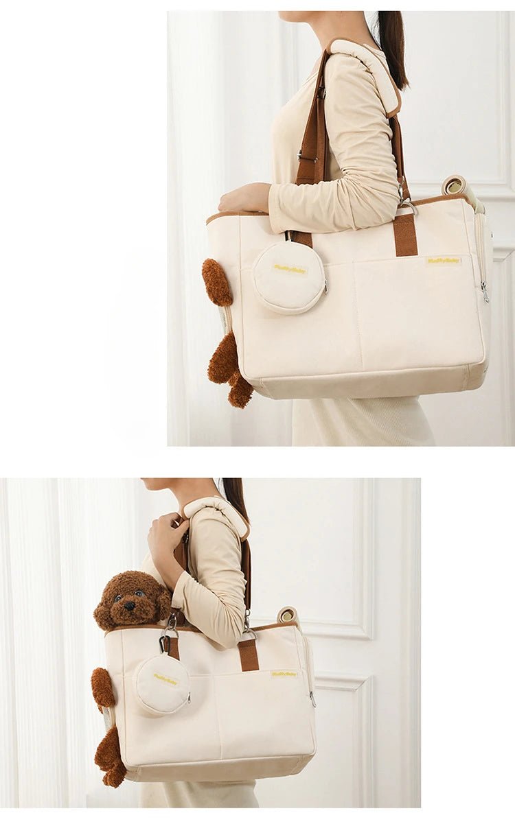 Anniepaw Pet Carrier Shoulder Bag for Small Medium Dogs Travel Diagonal Handbag Basket AnniePaw Wear