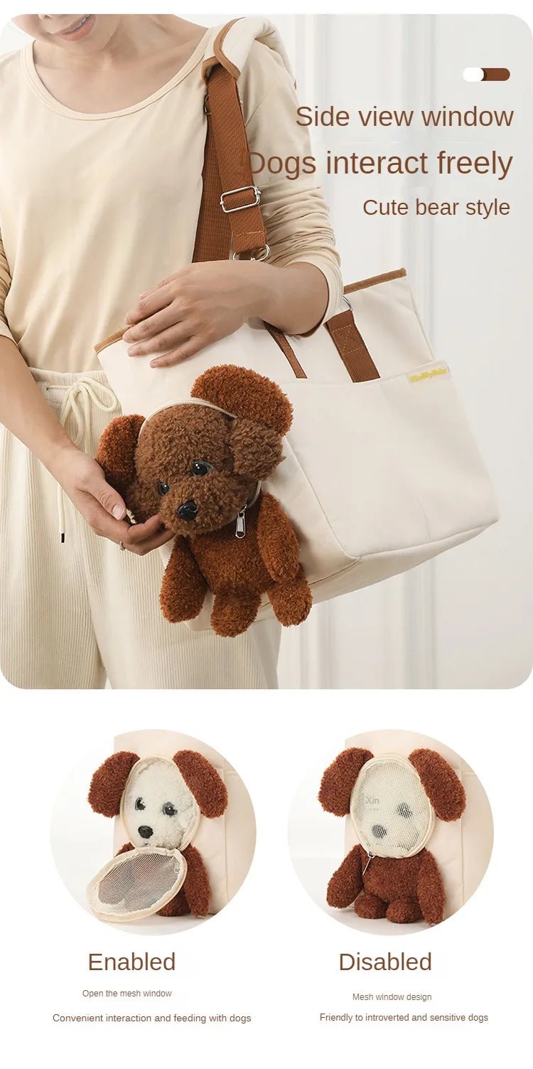 Anniepaw Pet Carrier Shoulder Bag for Small Medium Dogs Travel Diagonal Handbag Basket AnniePaw Wear