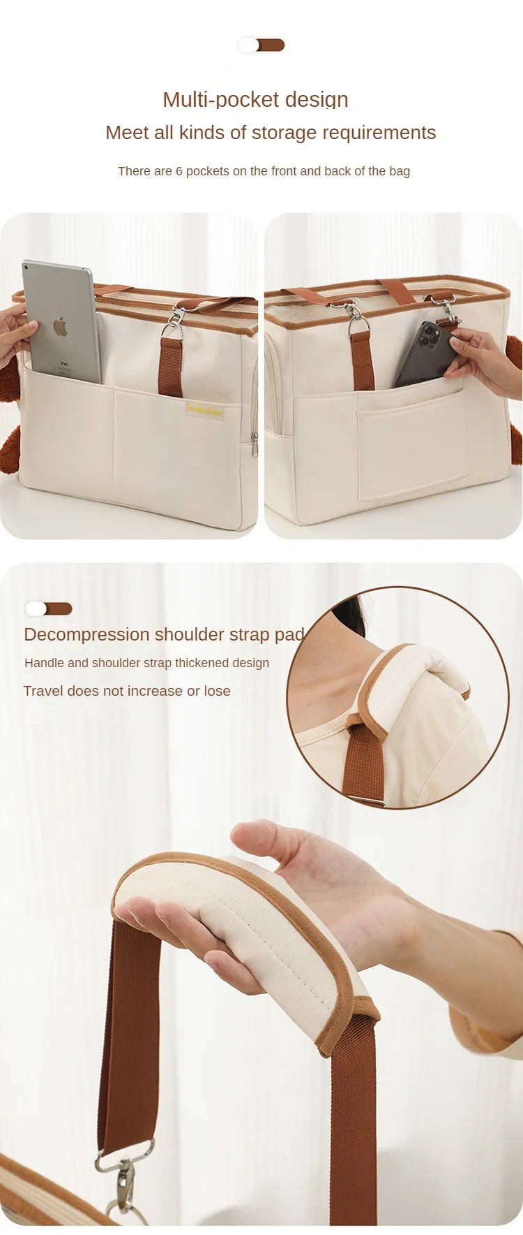 Anniepaw Pet Carrier Shoulder Bag for Small Medium Dogs Travel Diagonal Handbag Basket AnniePaw Wear