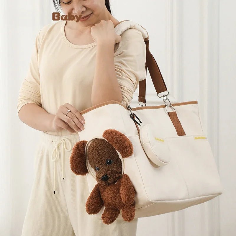 Anniepaw Pet Carrier Shoulder Bag for Small Medium Dogs Travel Diagonal Handbag Basket AnniePaw Wear