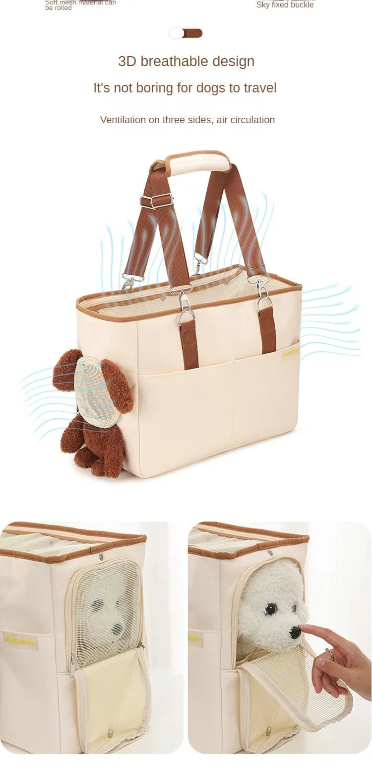 Anniepaw Pet Carrier Shoulder Bag for Small Medium Dogs Travel Diagonal Handbag Basket AnniePaw Wear