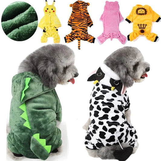 Anniepaw Pet Dog Clothes for Small Dogs Fleece Dog Costume Puppy Cats Chihuahua Clothing Pet Jumpsuit French Bulldog Clothes Pets Hoodies AnniePaw Wear