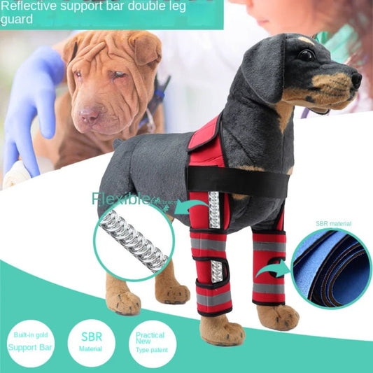 AnniePaw Adjustable Dog Knee Brace for Hock Recovery Bandage Wrap