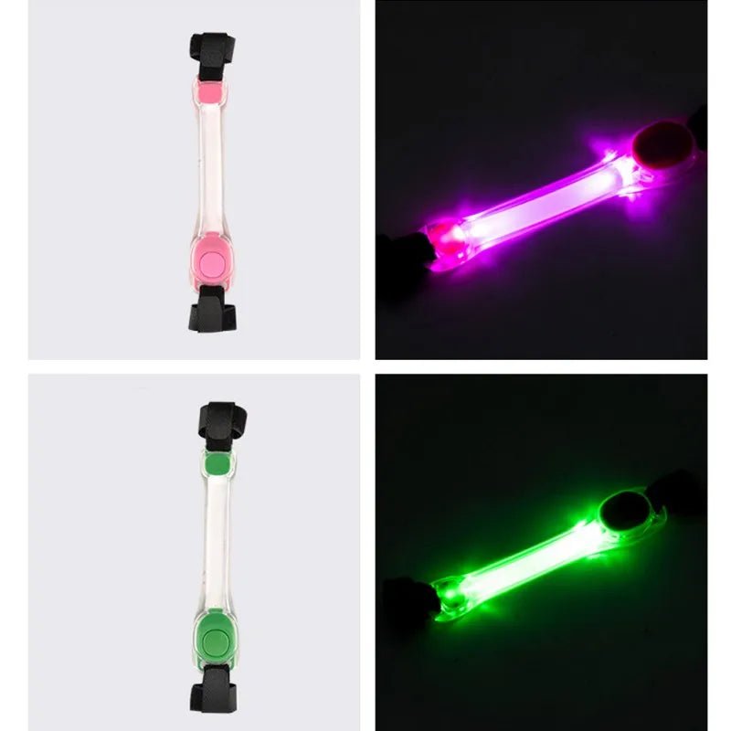 Anniepaw  Multi-function Traction Rope Luminous Collar Strap Button Batteries LED Dog Collar For Anti-Lost/Avoid Car Accident AnniePaw Wear
