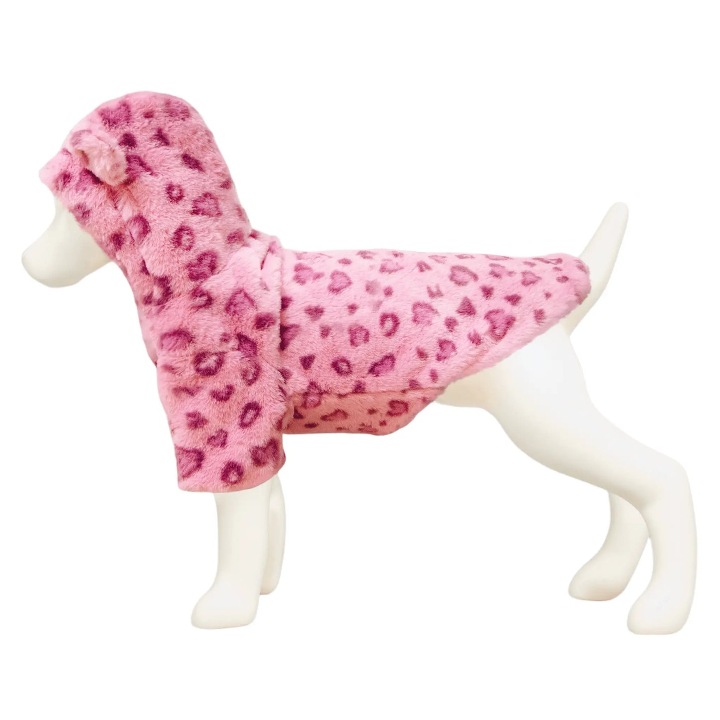 Anniepaw Polar Pup Panache Leopard Luxe Hoodie for Cozy Warmth AnniePaw Wear