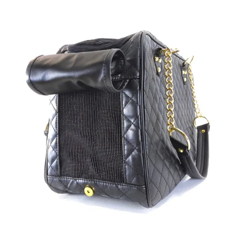 Anniepaw PU Leather Portable Pet Carrier Breathable Mesh Shoulder Bag AnniePaw Wear