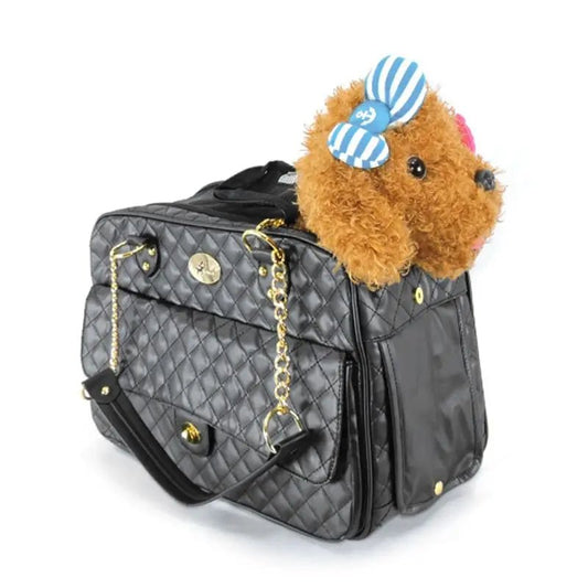 Anniepaw PU Leather Portable Pet Carrier Breathable Mesh Shoulder Bag AnniePaw Wear