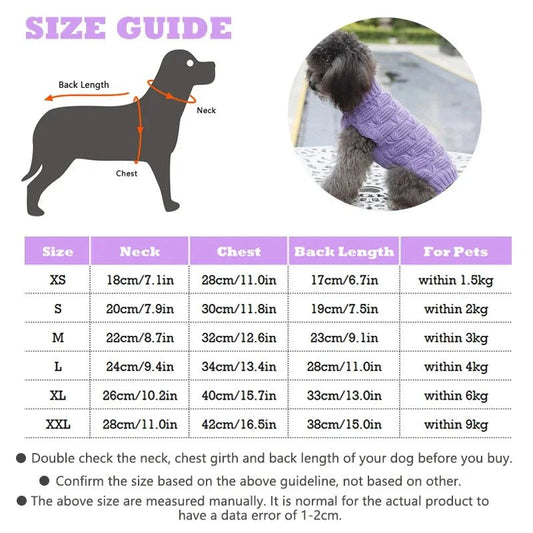 Anniepaw Puppy Dog Sweaters for Small Medium Dogs Cats Clothes Winter Warm Pet Turtleneck Chihuahua Vest Soft Yorkie Teddy Jacket AnniePaw Wear