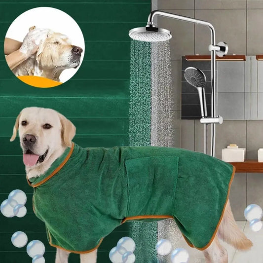 Anniepaw Quick-Drying Dog Bathrobe: Microfiber Absorbent Towel Coat for Dogs & Cats of All Sizes AnniePaw Wear