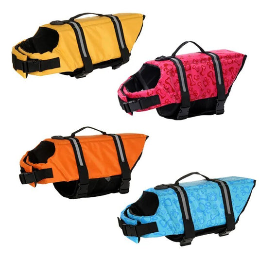 Anniepaw Reflective Safety Dog Life Jacket Adjustable Swim Vest for All-Season Fun and Protection