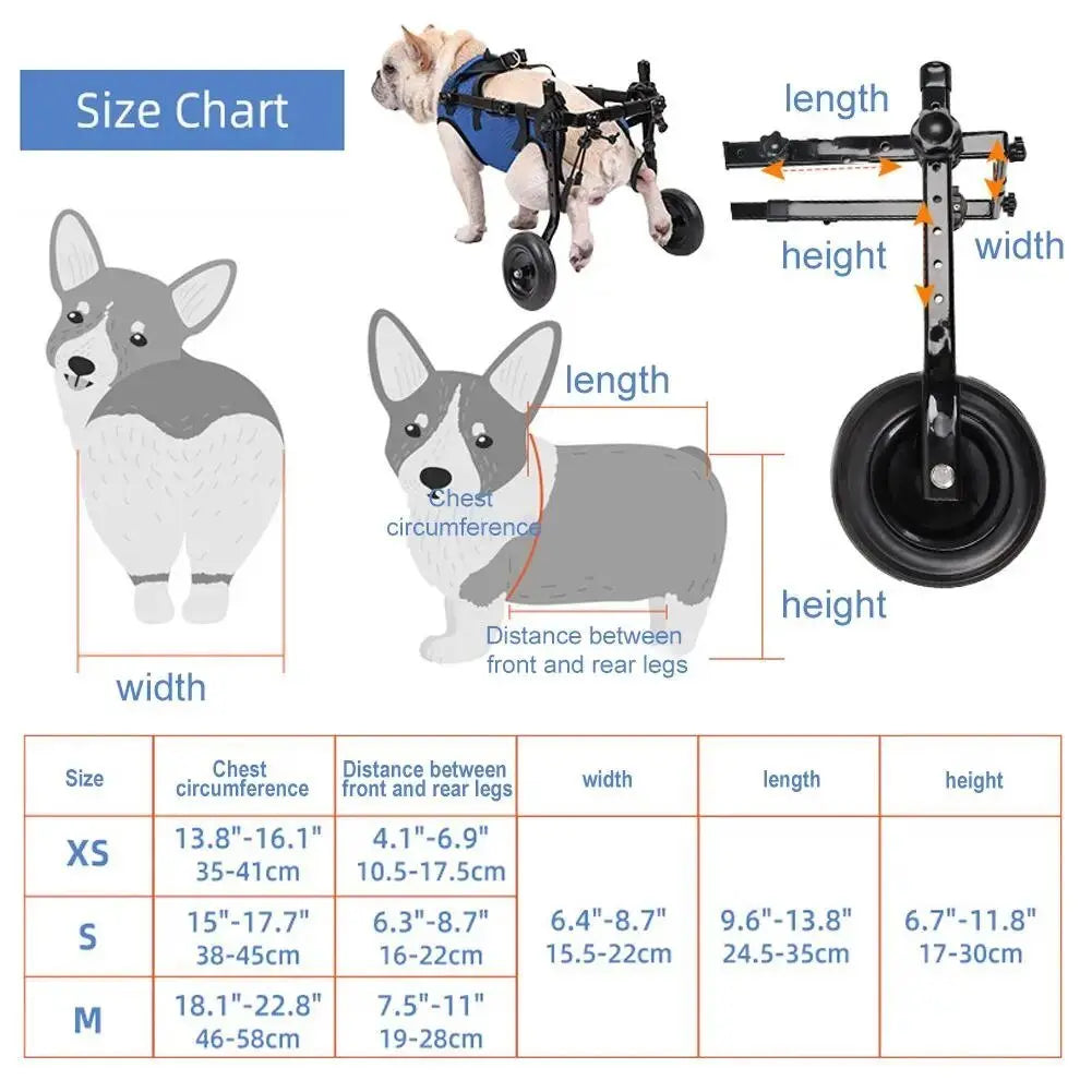 AnniePaw Dog Wheelchair for Hind Legs - Mobility Support for Small & Medium Dogs AnniePaw Wear